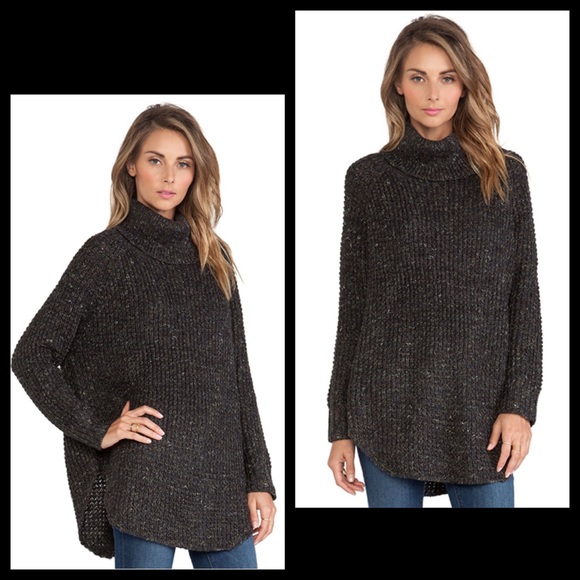 Free People Sweaters - Free People Tweedy Wool Turtleneck Sweater